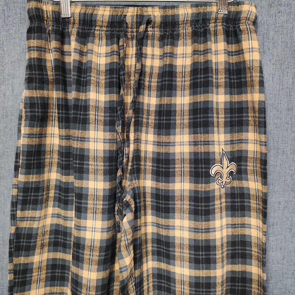 NFL Apparel New Orleans Saints Men's Flannel Plaid Lounge Pants, Size M - Picture 3 of 13